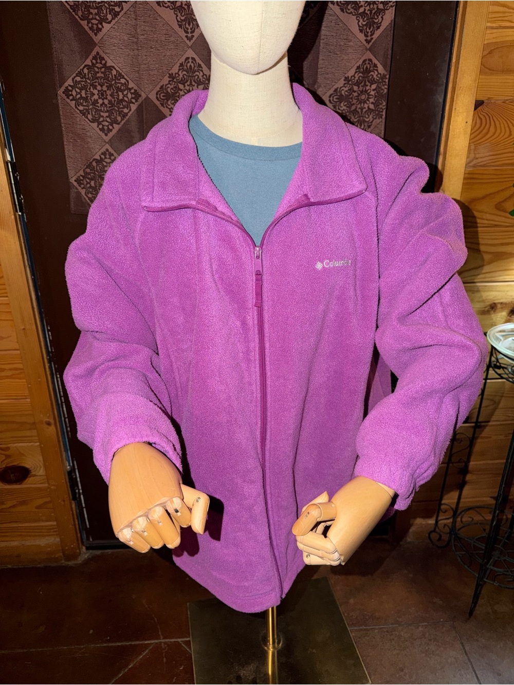 Columbia Women's Bright Purple Teddy Fleece Zip Jacket